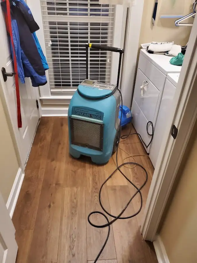 Commercial dehumidifier deployed for Flood Damage Cleanup in Oakley
